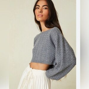 Loveshackfancy Calloway cropped sweater